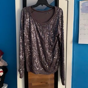 Velvet sequined top